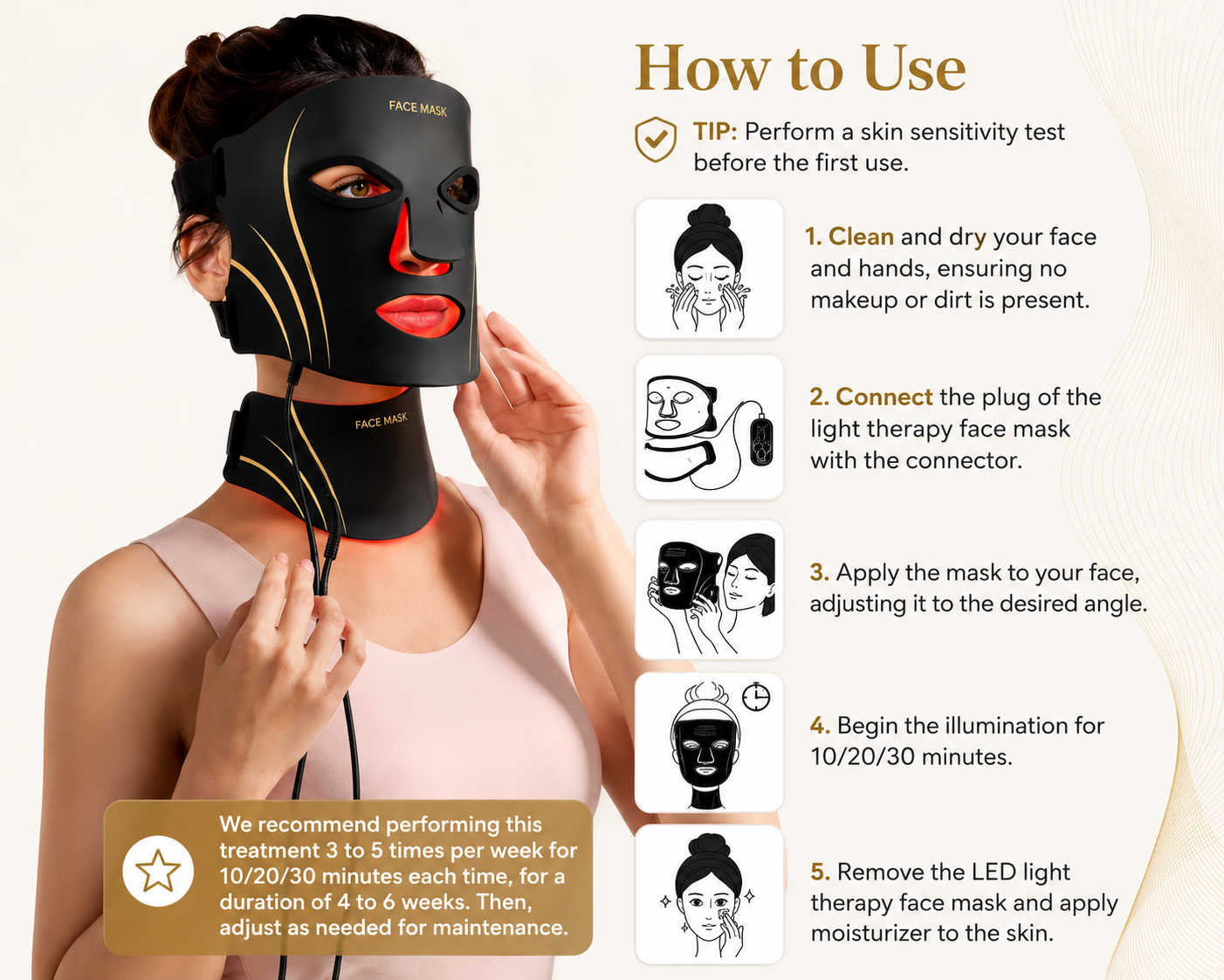 Renew Red Light Face & Neck Mask Therapy