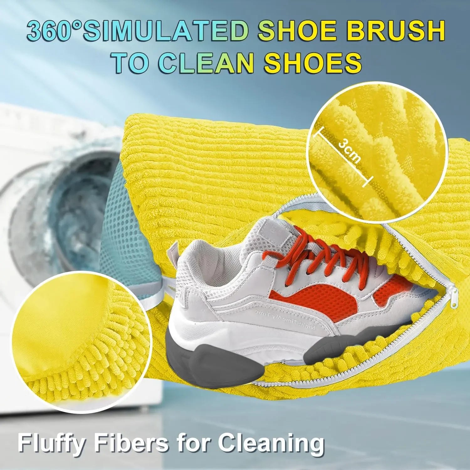 Fluffy Shoe Washing Bag