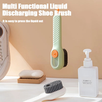 1/2Pcs Multifunctional Cleaning Brush Soft Automatic Liquid Shoe Brush Clothes Brush Shoe Clothing Board Brush Shoe Cleaner Tool