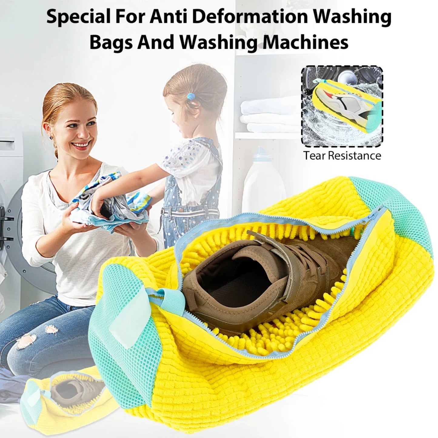 Fluffy Shoe Washing Bag