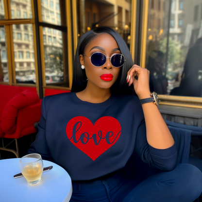 Comfortable Love Design Heavy Blend Sweatshirt