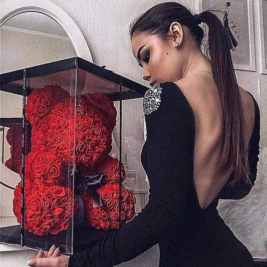 Big Bear Valentine's Flower Rose Gift
